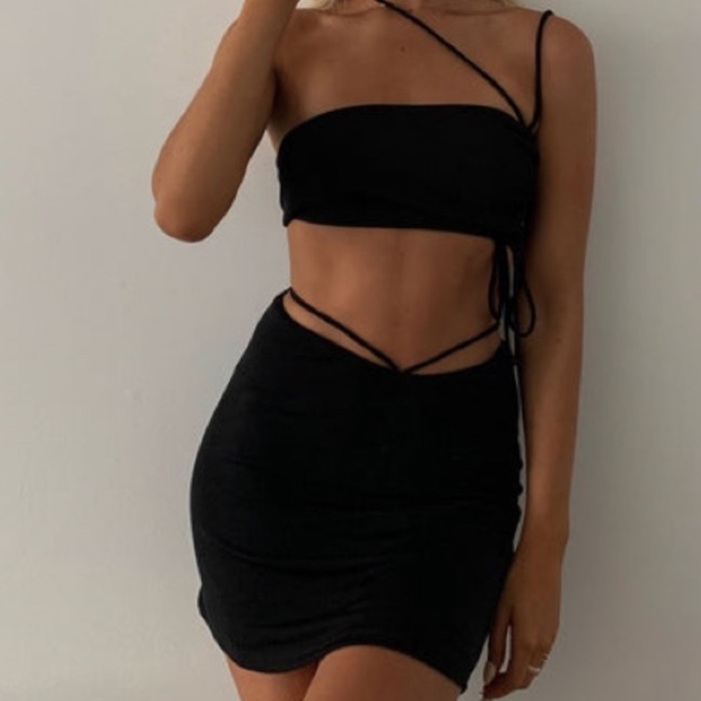 Princess Polly Black Wrap Skirt